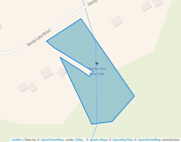 walking in Sandy Lake Road Park map in Beaver Bank