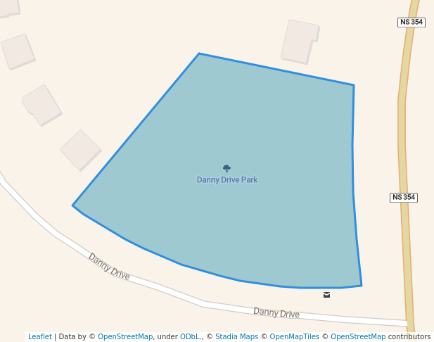 walking in Danny Drive Park map in Beaver Bank