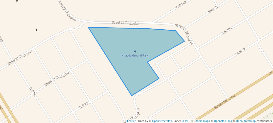 walking in Khadda Ground Park map in Islamabad