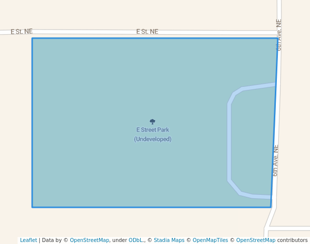 walking in E Street Park (Undeveloped) map in Quincy