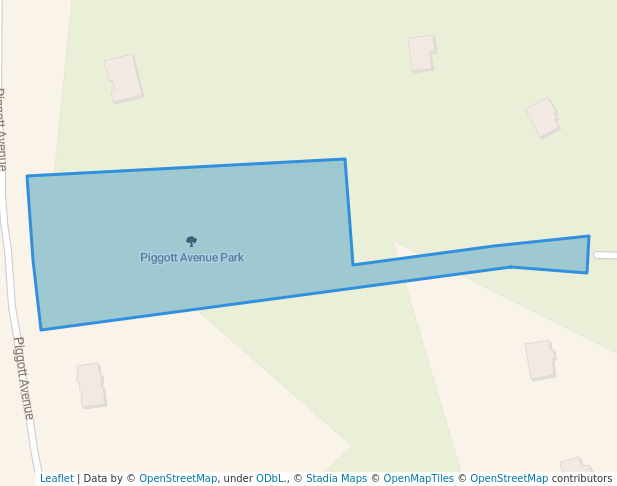 walking in Piggott Avenue Park map in Fall River