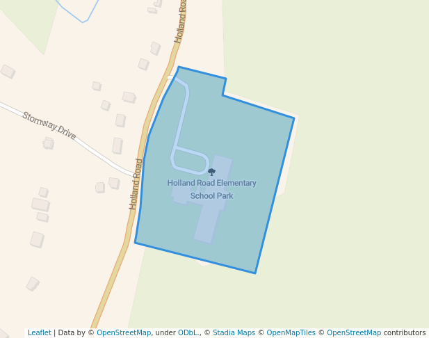 walking in Holland Road Elementary School Park map in Fletchers Lake