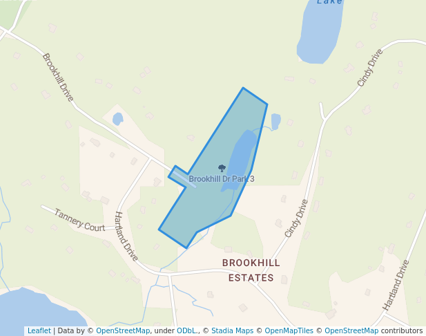 walking in Brookhill Dr Park 3 map in Grand Lake