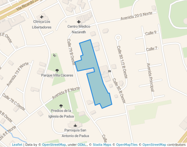 walking in Parque de Miraflores map in Panamá