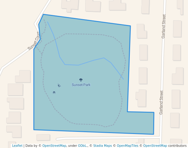 walking in Sunset Park map in Kalispell