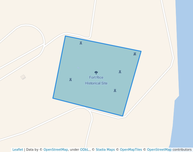 walking in Fort Rice Historical Site map in Mandan