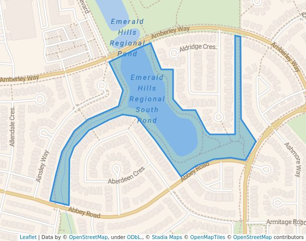 walking in Abbey Park map in Sherwood Park