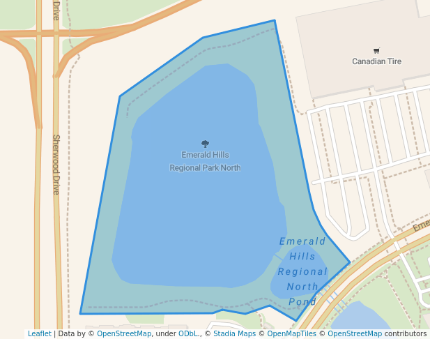 walking in Emerald Hills Regional Park North map in Sherwood Park