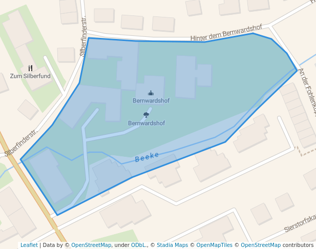 walking in Bernwardshof map in Hildesheim