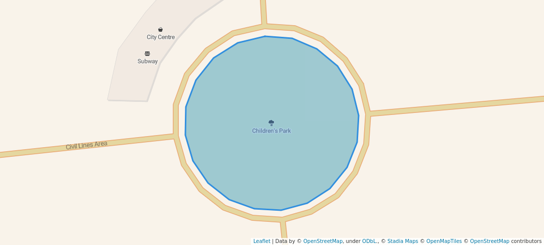 walking in Children's Park map in Bathinda