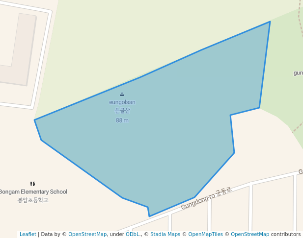 walking in 궁동근린공원 map in Daejeon