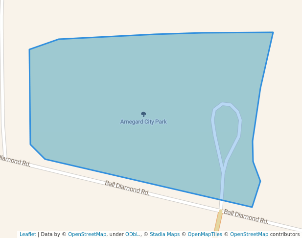 walking in Arnegard City Park map in Arnegard