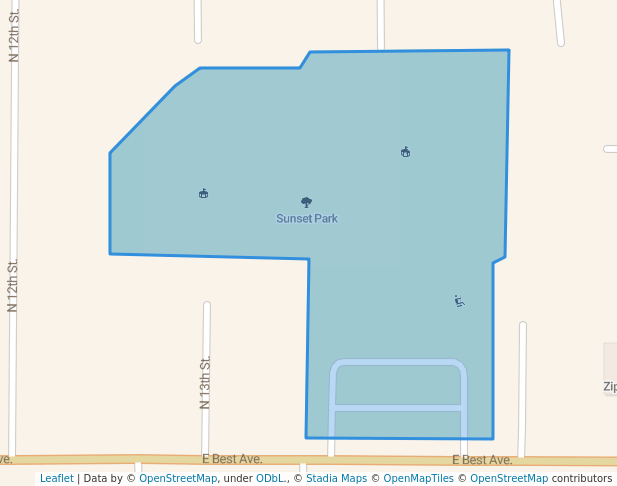walking in Sunset Park map in Coeur d'Alene