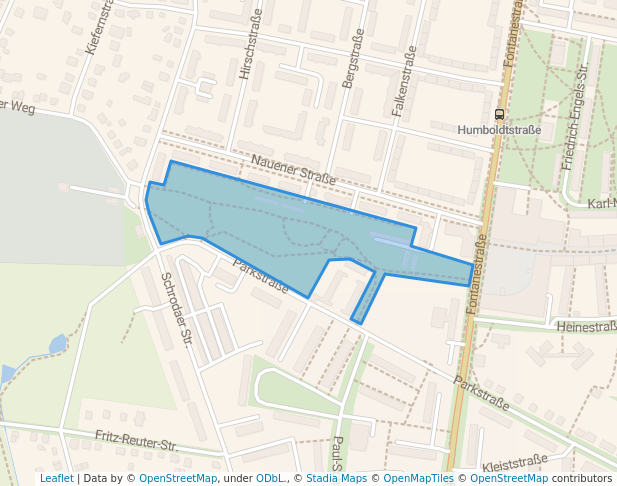 walking in Stadtpark Konradsberg map in Hennigsdorf