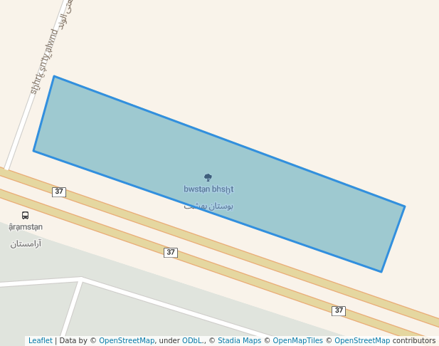 walking in بوستان بهشت map in Hamedan