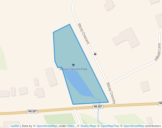 walking in Ritcey Crescent Park map in Cole Harbour