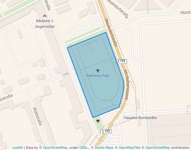 walking in Rathenau Park map in Hennigsdorf