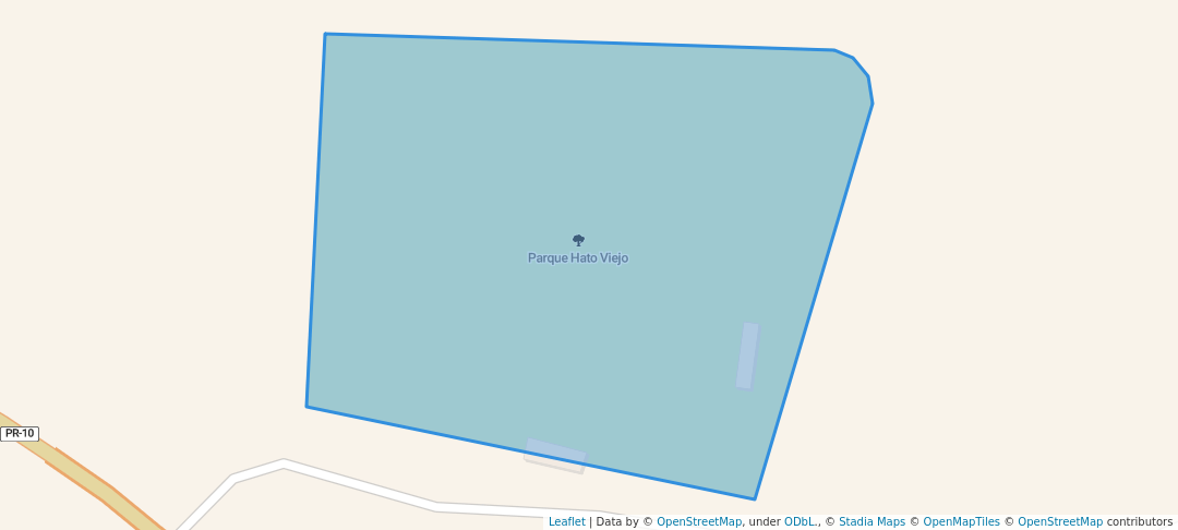 walking in Parque Hato Viejo map in Arecibo