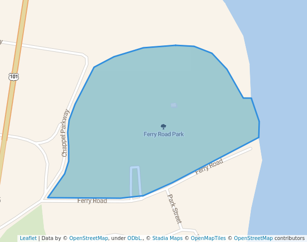 walking in Ferry Road Park map in North Bend