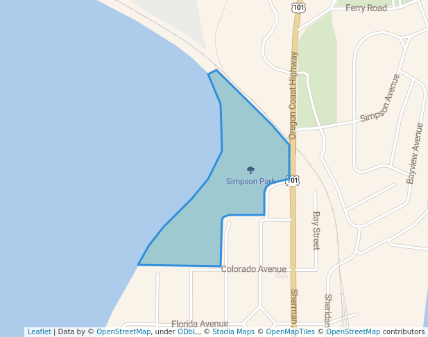 walking in Simpson Park map in North Bend