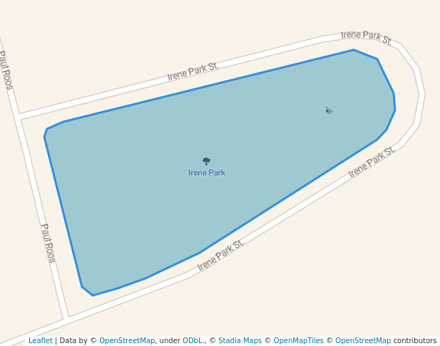 walking in Irene Park map in Stellenbosch