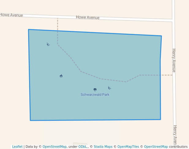 walking in Schwarzwald Park map in Fall River