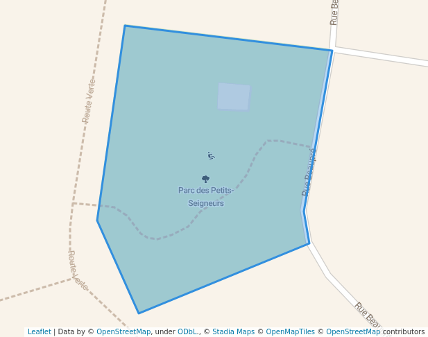 walking in Parc des Petits-Seigneurs map in Bécancour