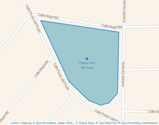 walking in Parque Villa del Prado map in Ensenada