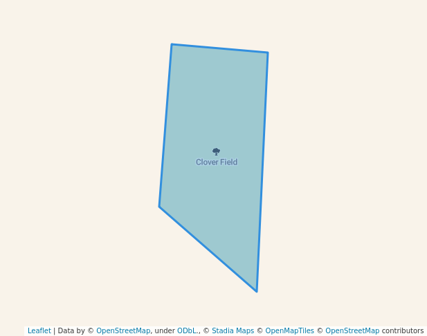 walking in Clover Field map in Dawson