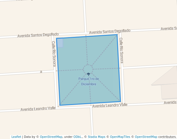 walking in Parque 1ro de Diciembre map in Mexicali