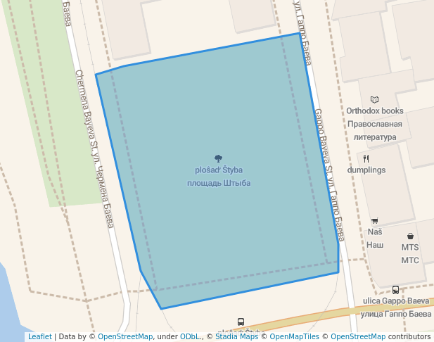 площадь Штыба