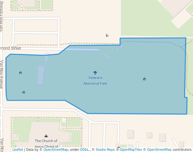 walking in Veterans Memorial Park map in Thayne