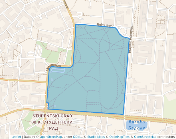 Studentski Park in Sofia | Map and Routes