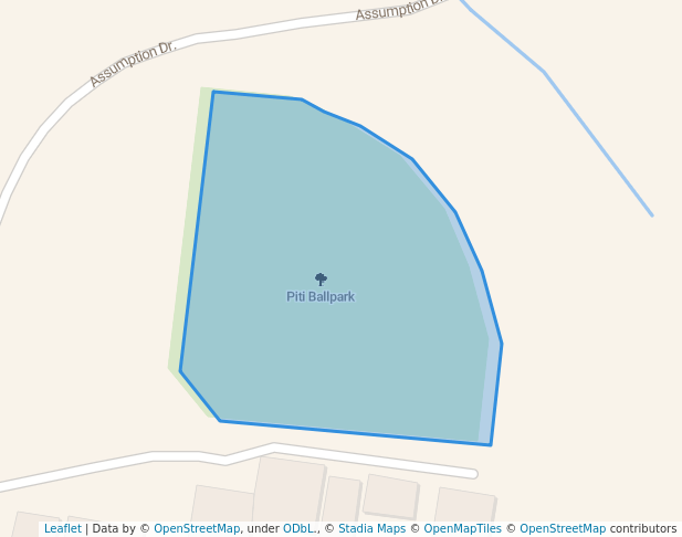 walking in Piti Ballpark map in Piti