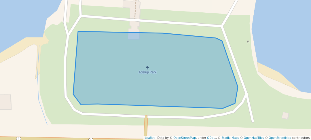 walking in Adelup Park map in Hagåtña