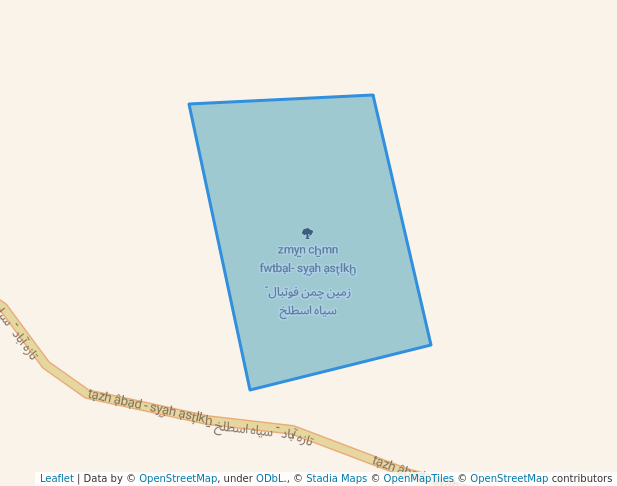 walking in زمین چمن فوتبال- سیاه اسطلخ map in Rasht