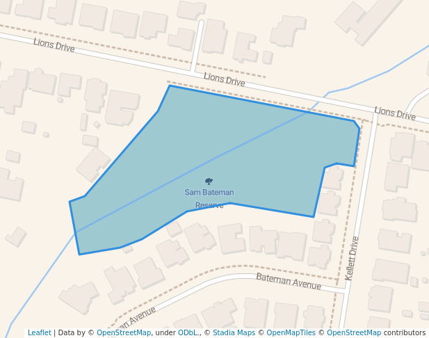 walking in Sam Bateman Reserve map in Mudgee