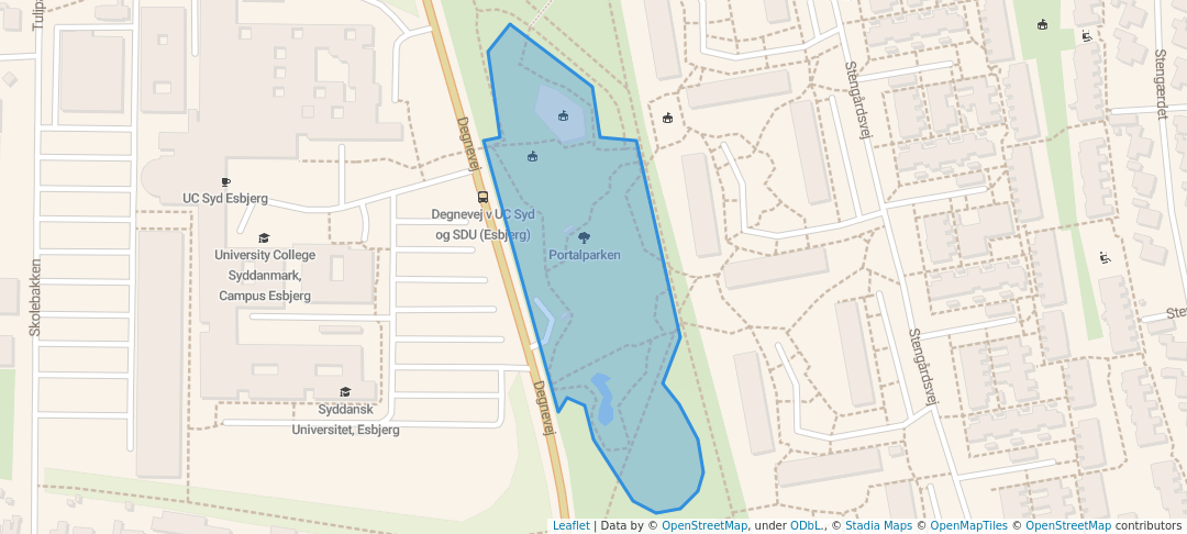 walking in Legepladsen map in Esbjerg
