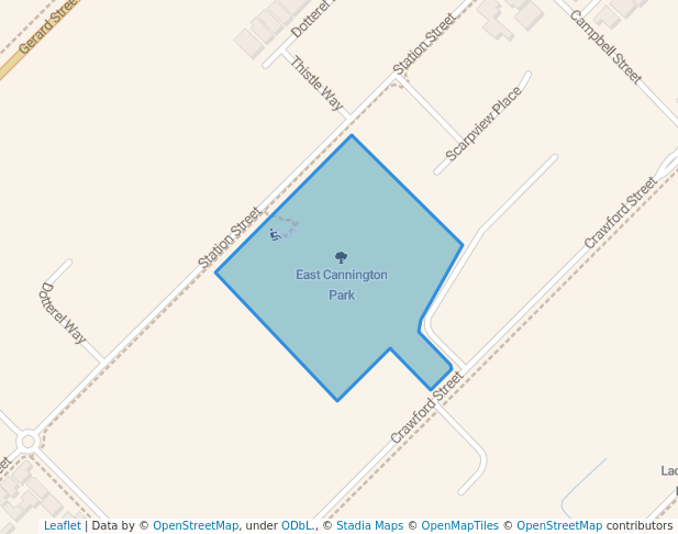 East Cannington Park in East Cannington | Map and Routes