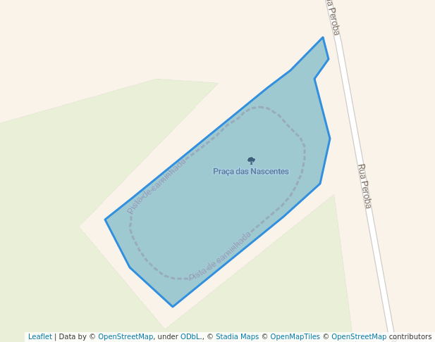 walking in Praça das Nascentes map in Bom Jesus dos Perdões