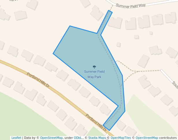 walking in Summer Field Way Park map in Dartmouth