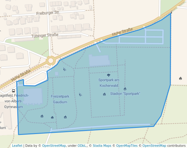 walking in Sportpark am Kocherwald map in Bad Friedrichshall