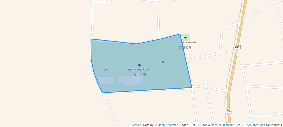 walking in 丸山公園 map in Agui