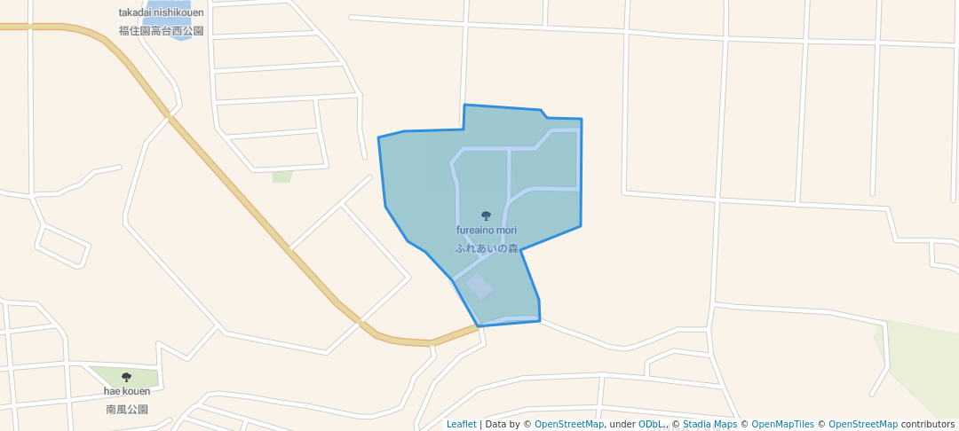 walking in ふれあいの森 map in Agui