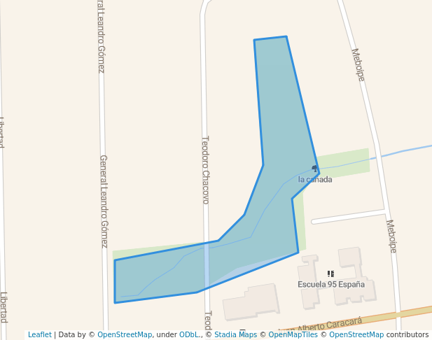 walking in la cañada map in Maldonado