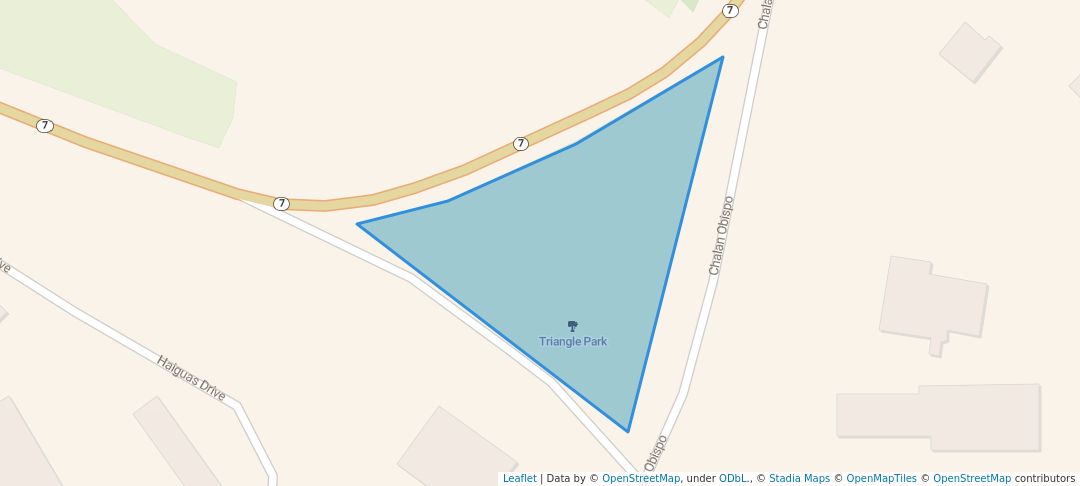 walking in Triangle Park map in Hagåtña