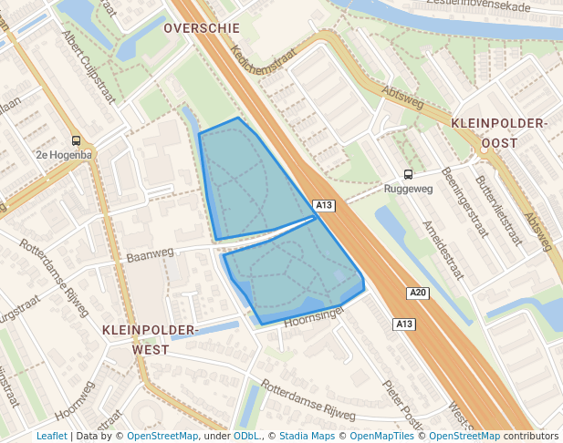 walking in Sidelingepark map in Rotterdam