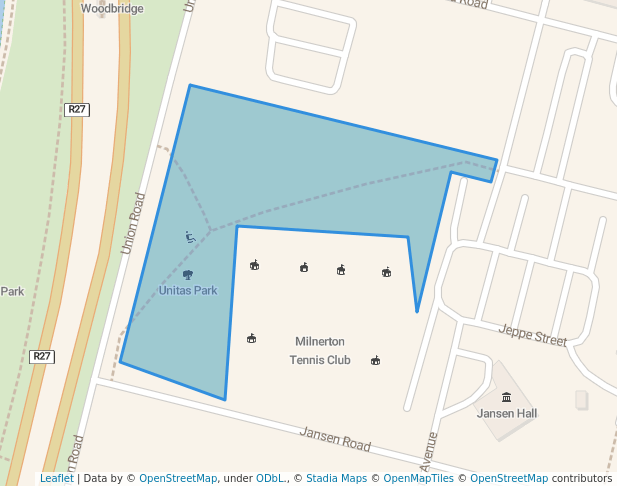 Unitas Park in Cape Town | Map and Routes