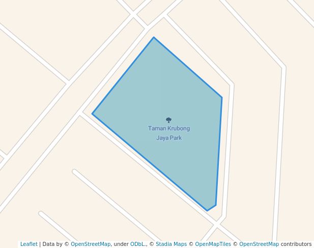 walking in Taman Krubong Jaya Park map in Krubong