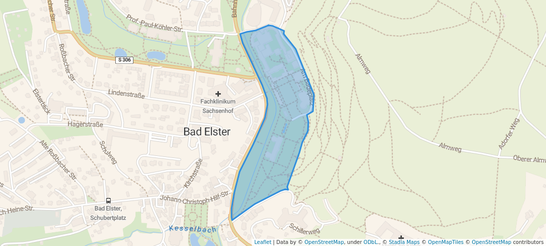 walking in Historischer Kurpark Bad Elster map in Bad Elster